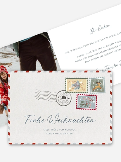 Weihnachtskarte Post for Santa