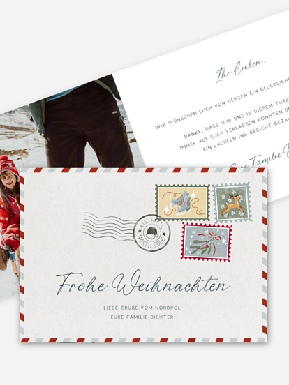 Weihnachtskarte Post for Santa