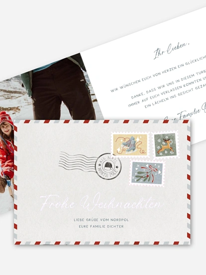 Weihnachtskarte Post for Santa