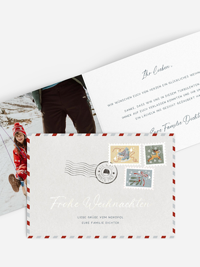 Weihnachtskarte Post for Santa