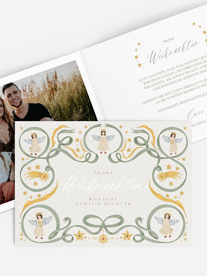 Weihnachtskarte Himmlische Klänge