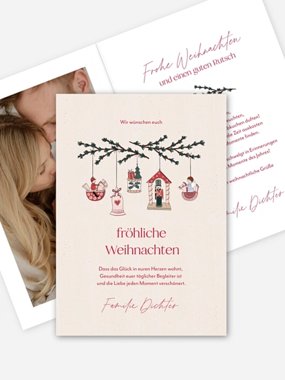 Weihnachtskarte Nostalgic Noel