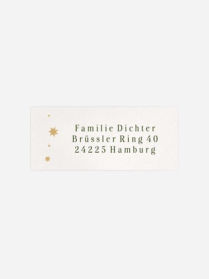Absenderaufkleber Weihnachten Weihnachtliche Sterne