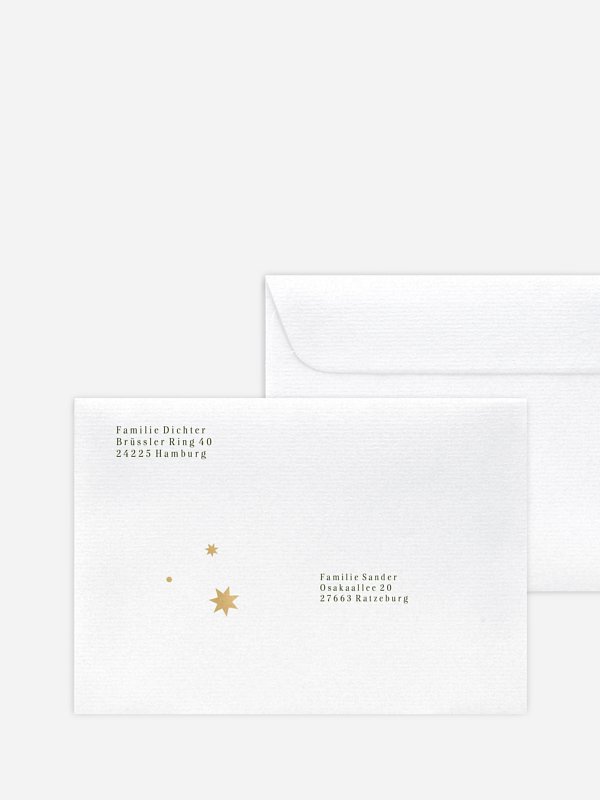 Bedruckte Umschläge Weihnachten Weihnachtliche Sterne