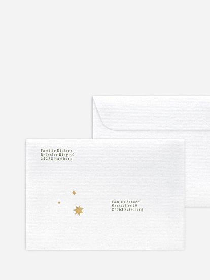 Bedruckte Umschläge Weihnachten Weihnachtliche Sterne