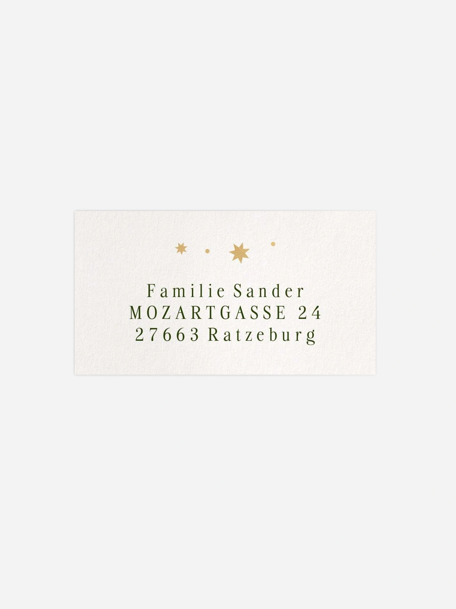 Empfängeraufkleber Weihnachten Weihnachtliche Sterne