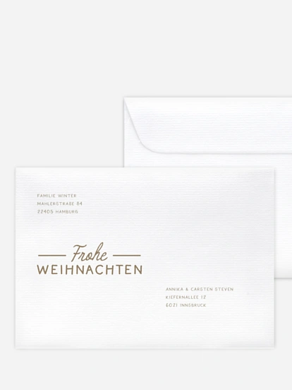 Bedruckte Umschläge Weihnachten Festive Season