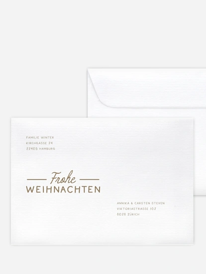 Bedruckte Umschläge Weihnachten Festive Season