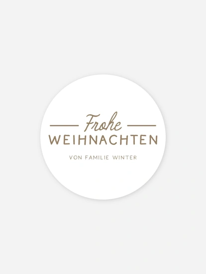 Geschenkaufkleber Weihnachten Festive Season