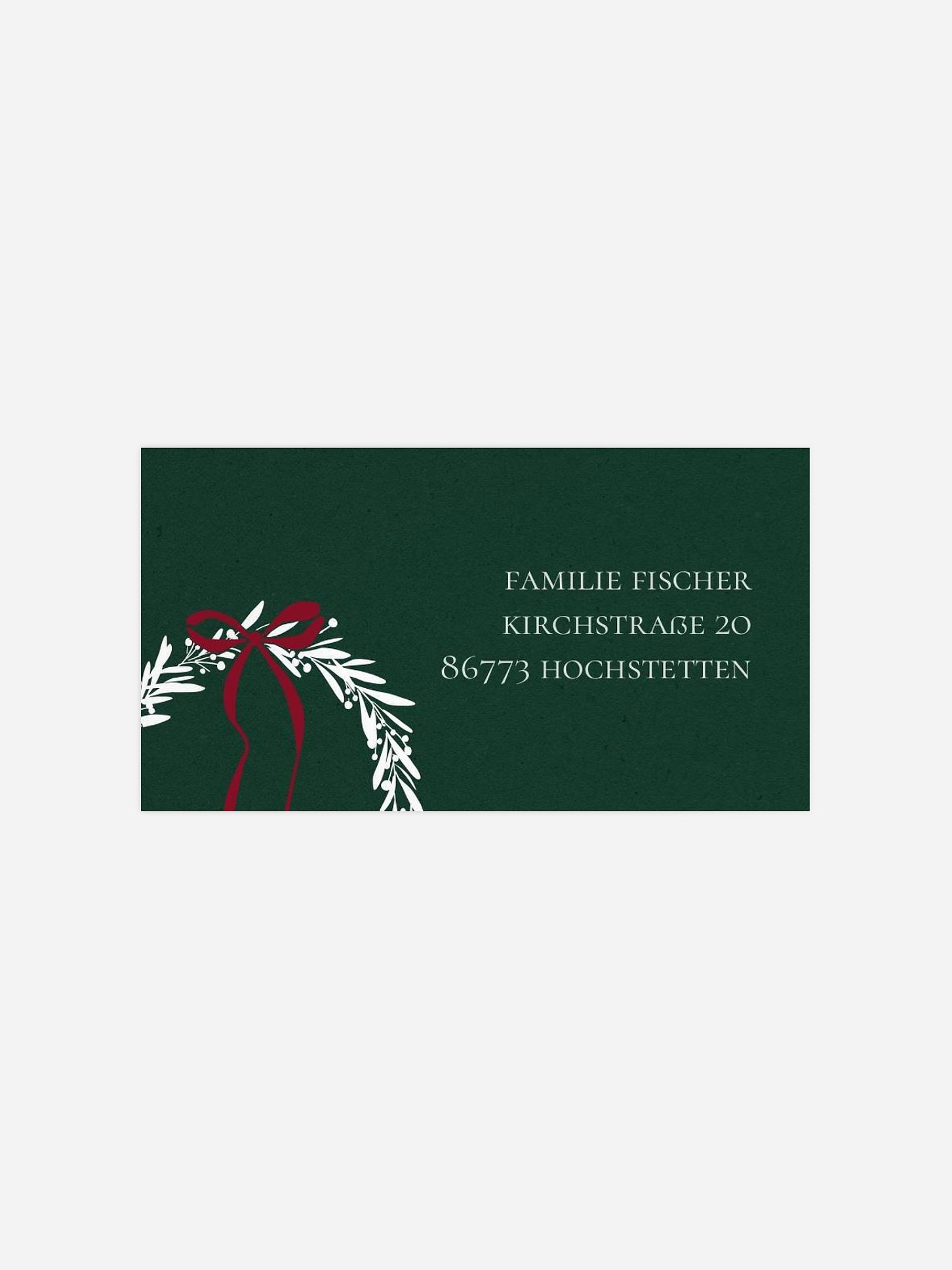 Empfängeraufkleber Weihnachten Heimelige Weihnacht