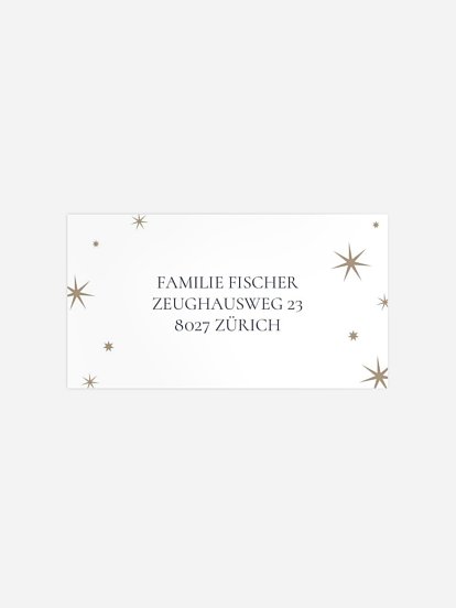 Empfängeraufkleber Weihnachten Funkelglück