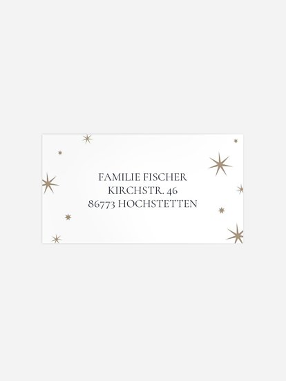 Empfängeraufkleber Weihnachten Funkelglück