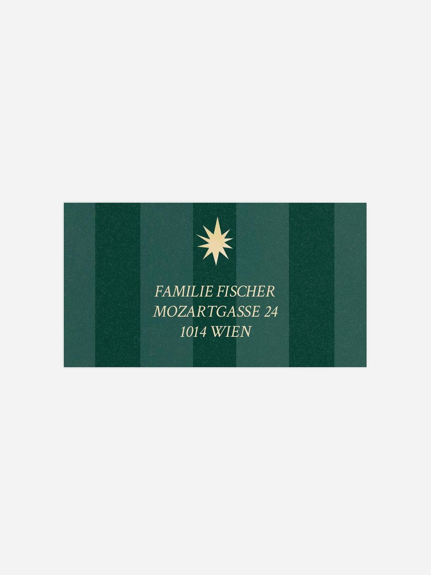 Empfängeraufkleber Weihnachten Wunschsterne