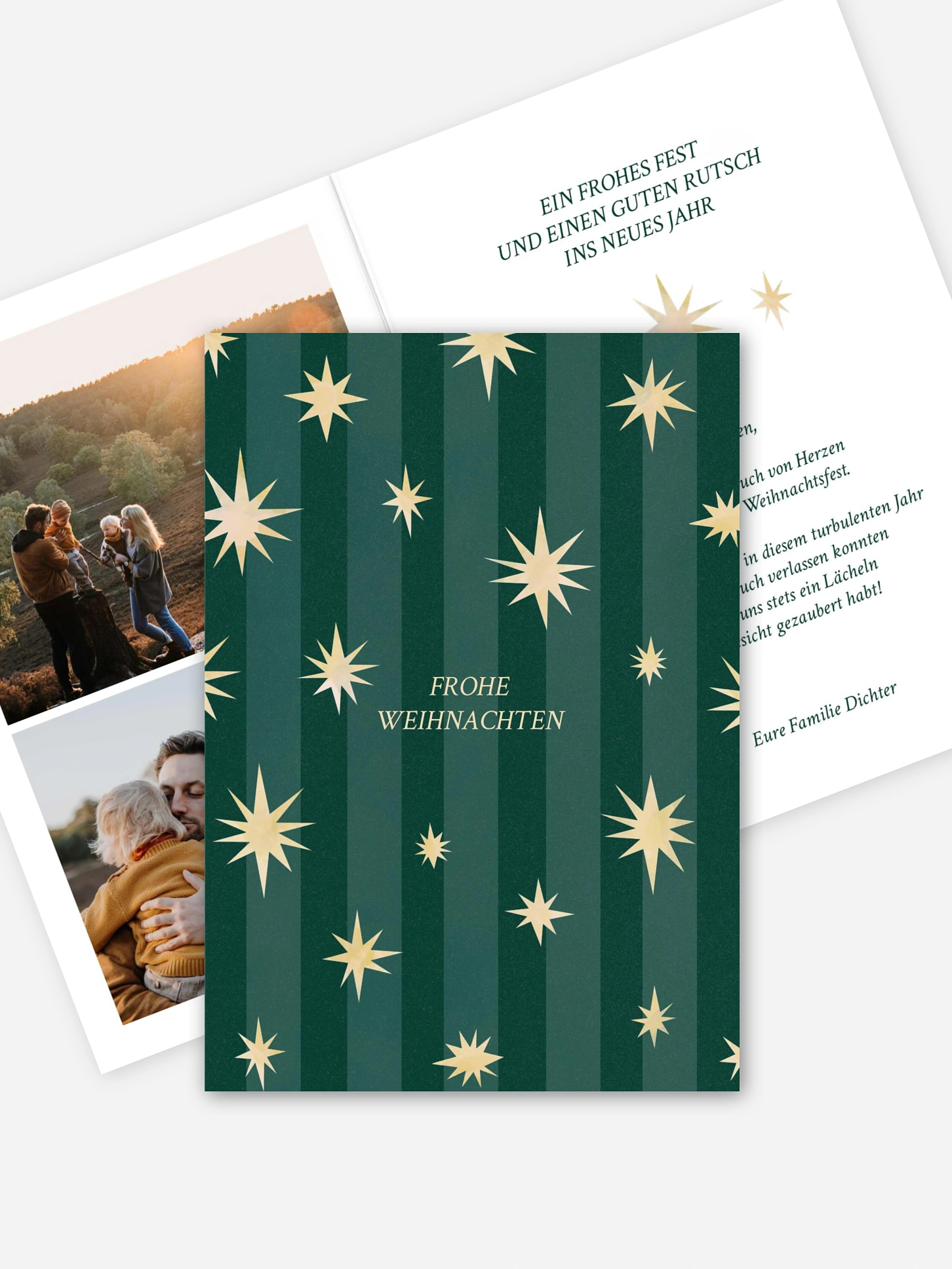 Weihnachtskarte Wunschsterne