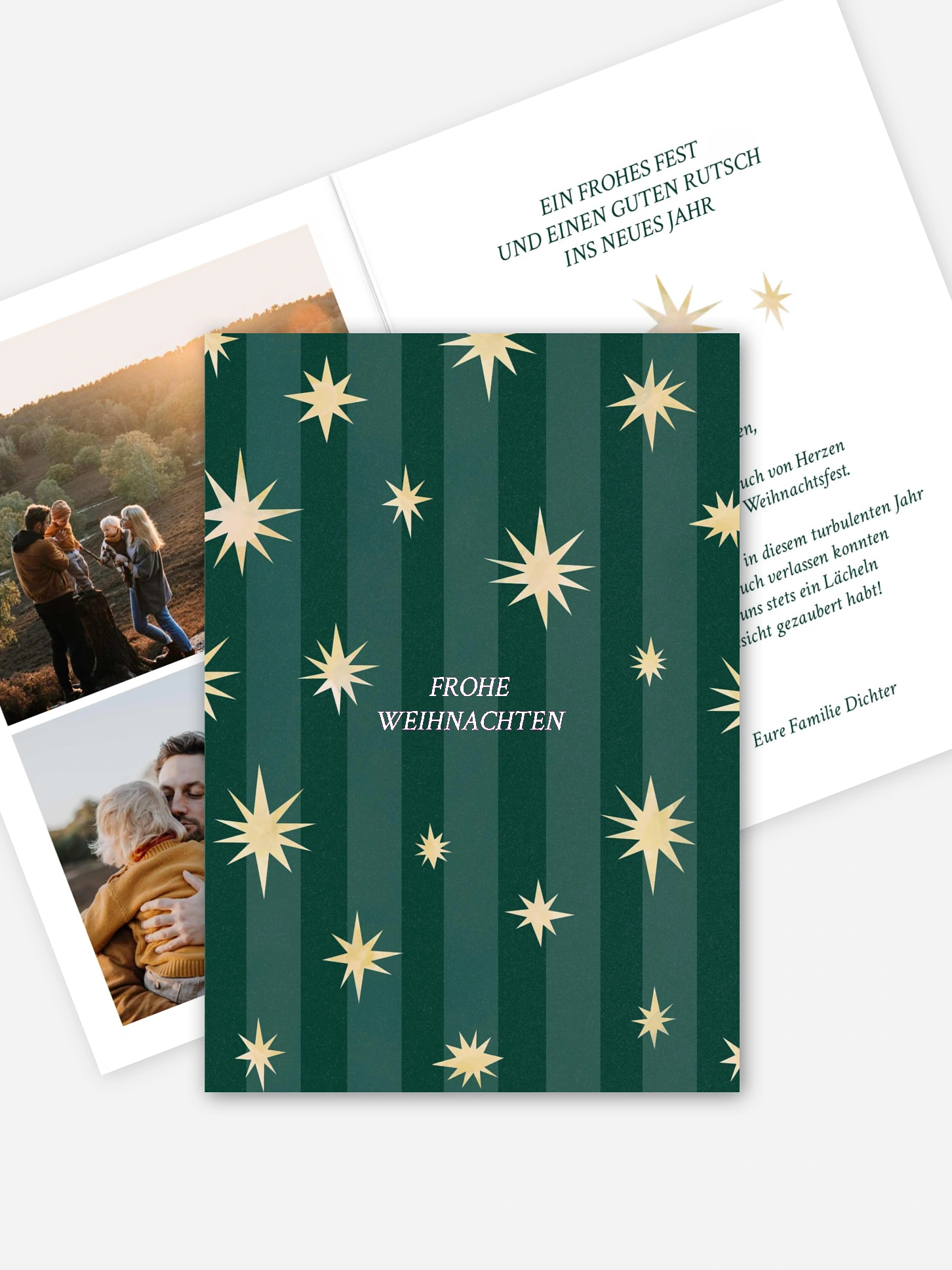 Weihnachtskarte Wunschsterne