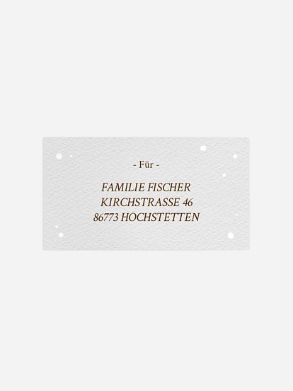 Empfängeraufkleber Weihnachten Schneemärchen