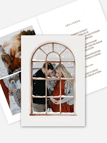 Weihnachtskarte Schneemärchen