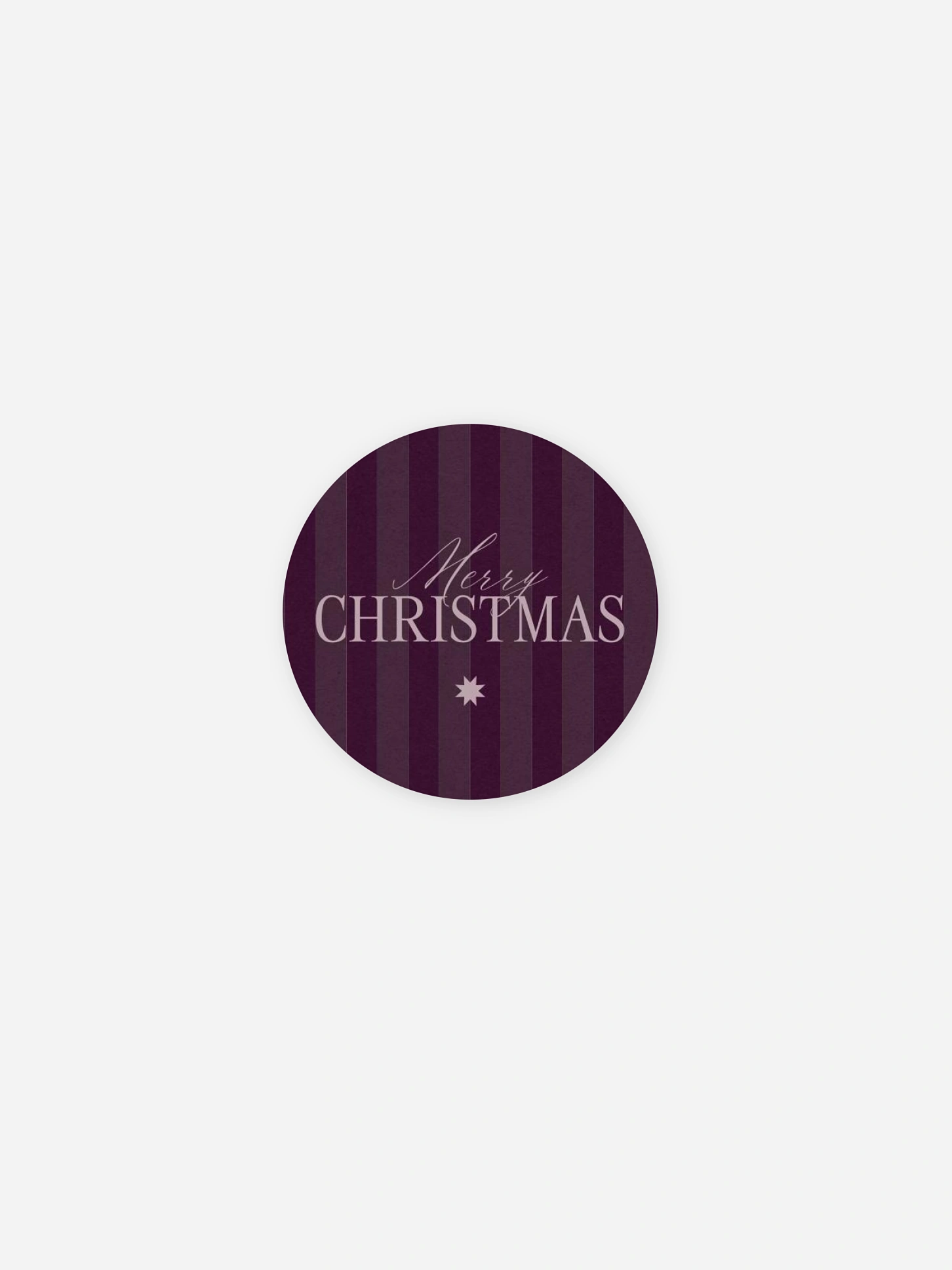 Geschenkaufkleber Weihnachten Joyful in Stripes