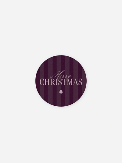 Geschenkaufkleber Weihnachten Joyful in Stripes