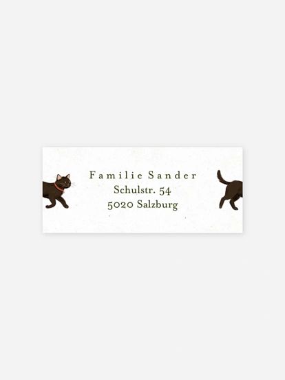 Absenderaufkleber Weihnachten Unsere Familie im Winter