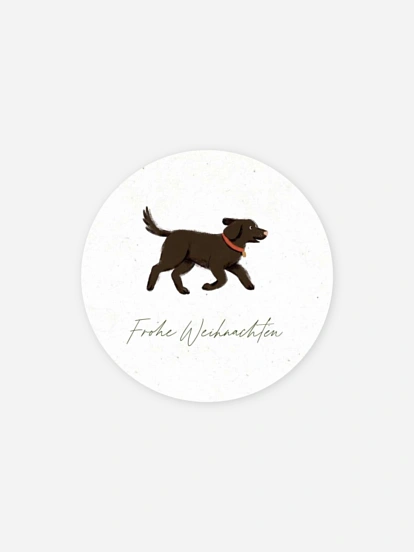 Geschenkaufkleber Weihnachten Unsere Familie im Winter