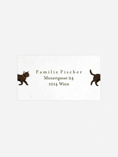 Empfängeraufkleber Weihnachten Unsere Familie im Winter