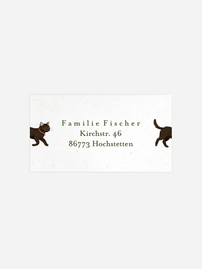 Empfängeraufkleber Weihnachten Unsere Familie im Winter
