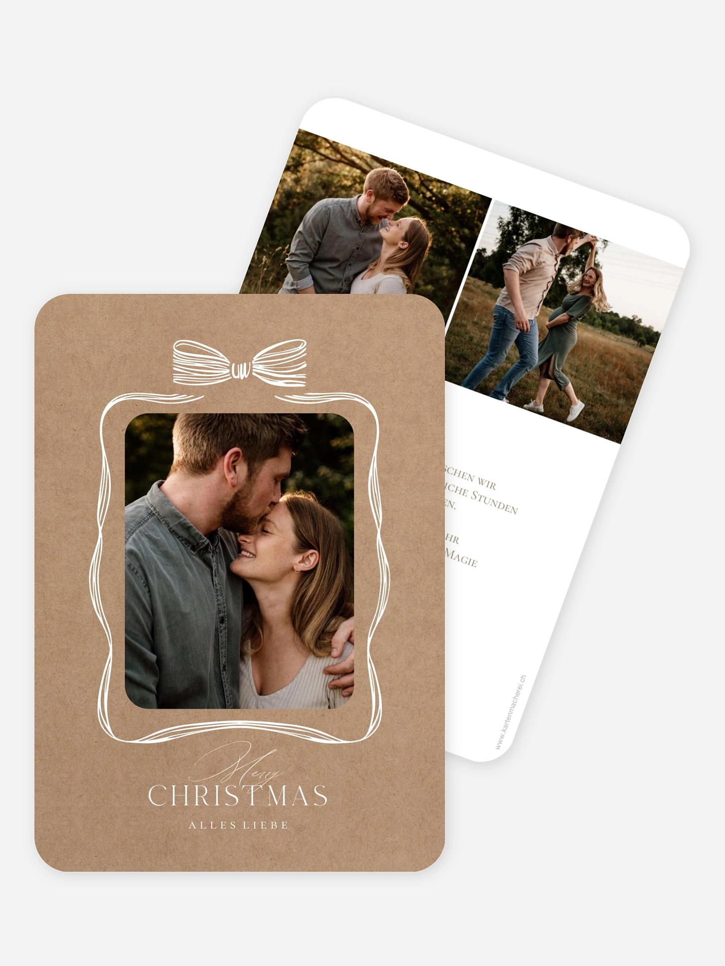 Weihnachtskarte Love Wrapped (Lack)