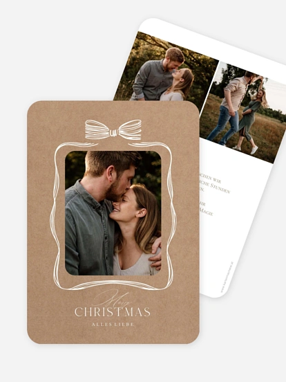 Weihnachtskarte Love Wrapped (Lack)