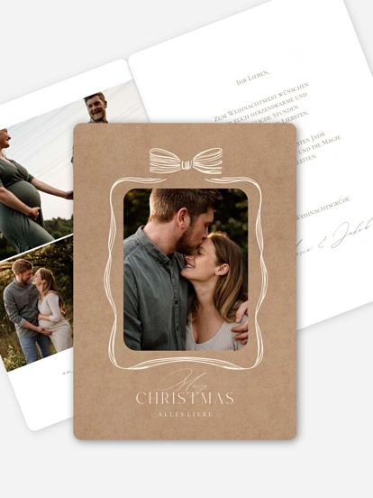 Weihnachtskarte Love Wrapped (Lack)