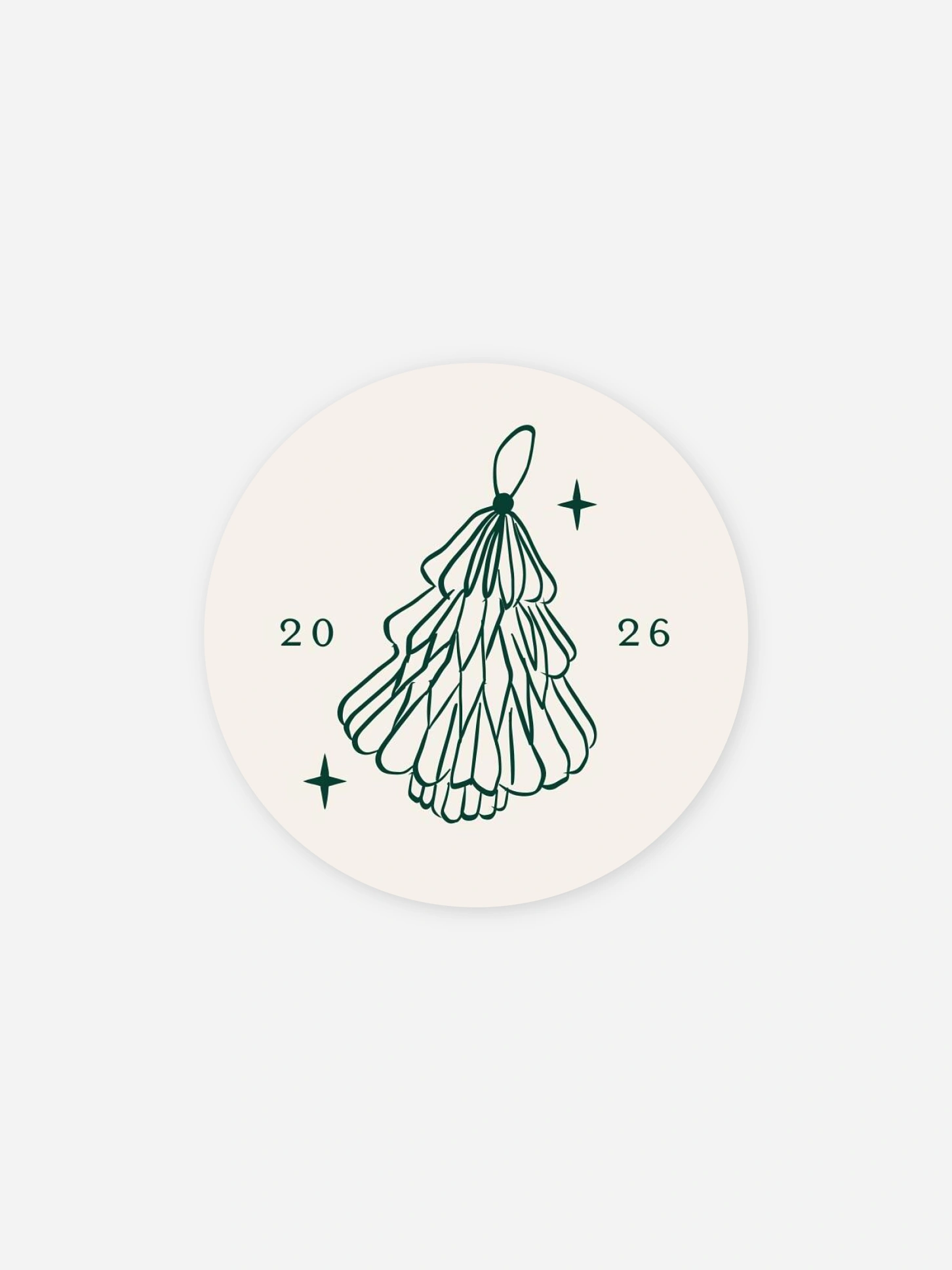 Geschenkaufkleber Weihnachten Festive Tree