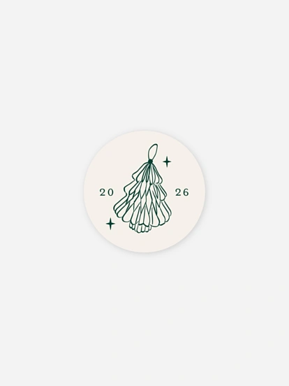 Geschenkaufkleber Weihnachten Festive Tree