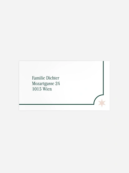 Empfängeraufkleber Weihnachten Santas Postcard