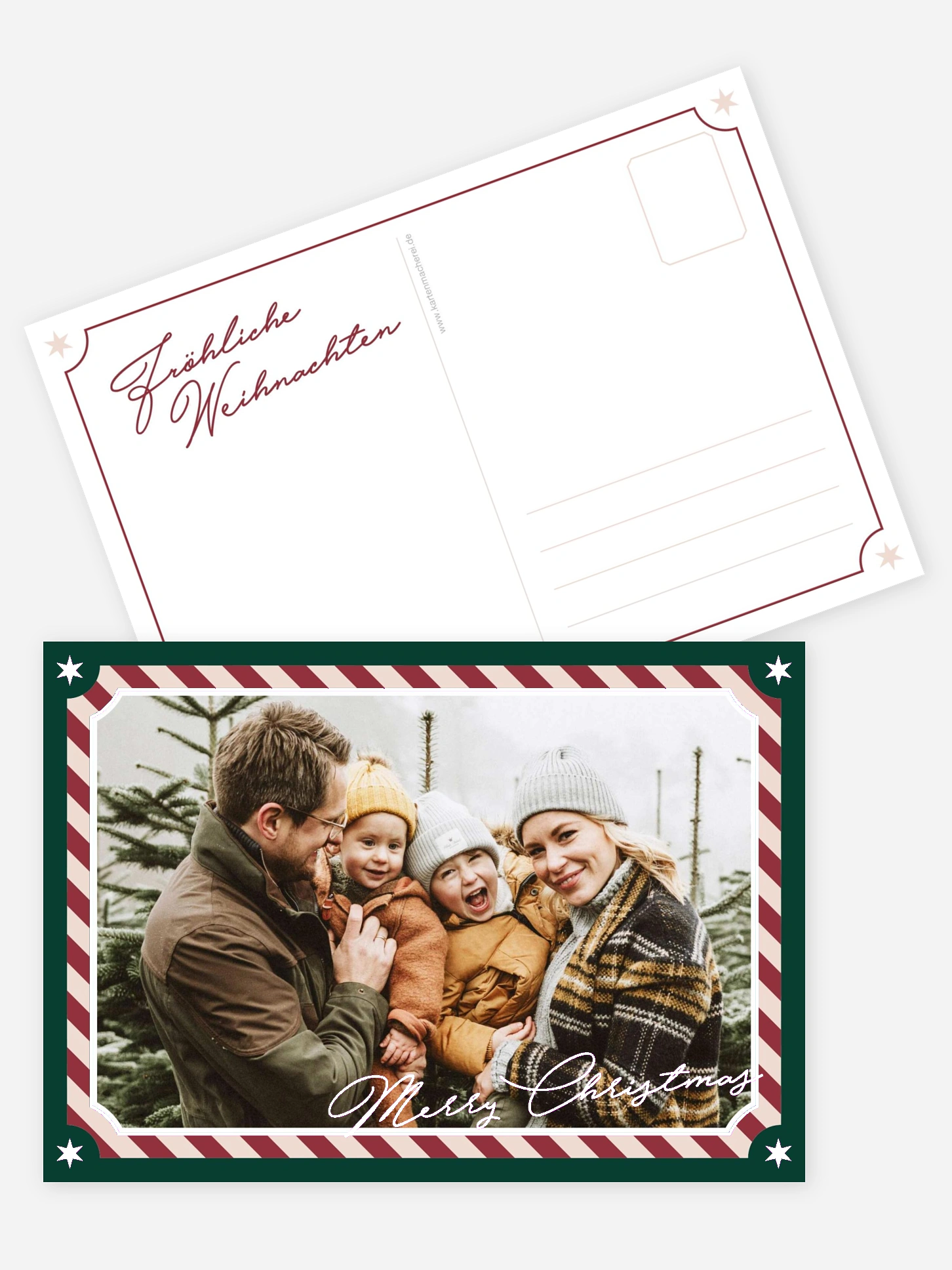 Weihnachtskarte Santas Postcard