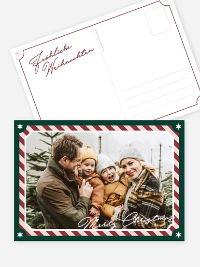 Weihnachtskarte Santas Postcard