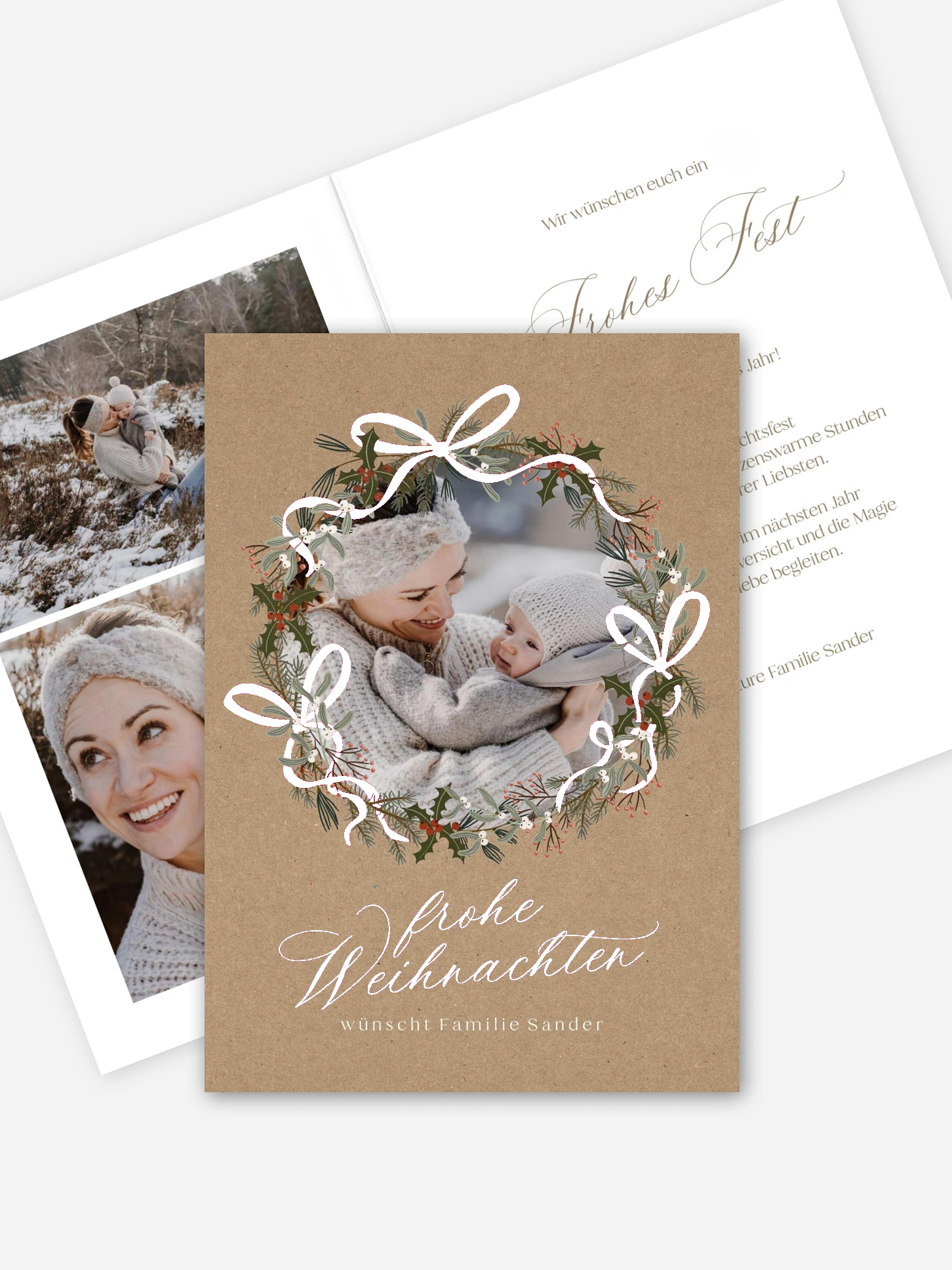 Weihnachtskarte Festive Embrace