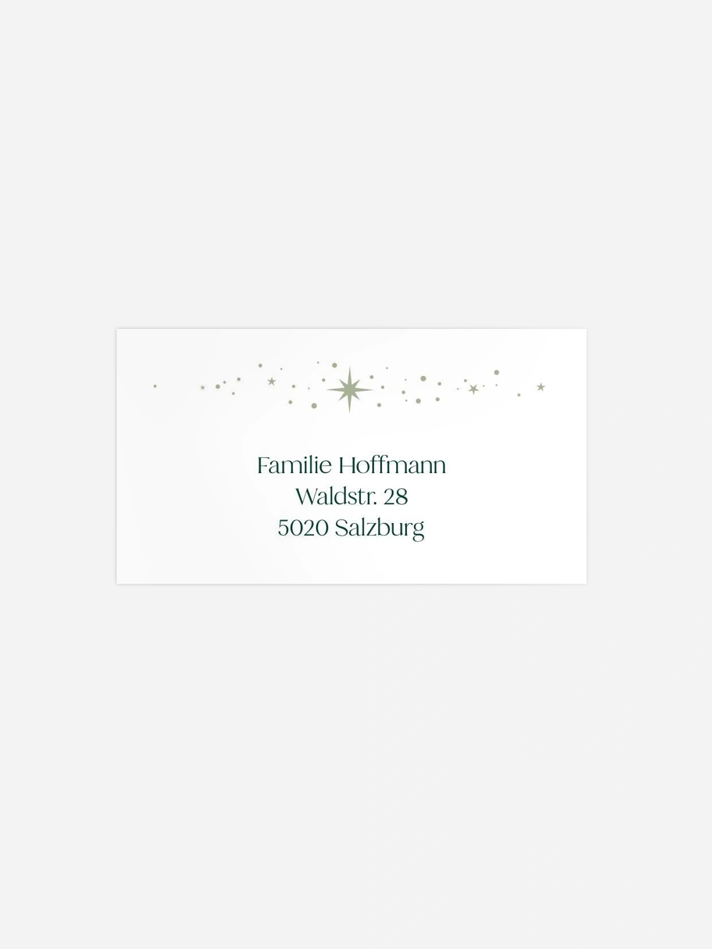Empfängeraufkleber Weihnachten Winterfunkeln