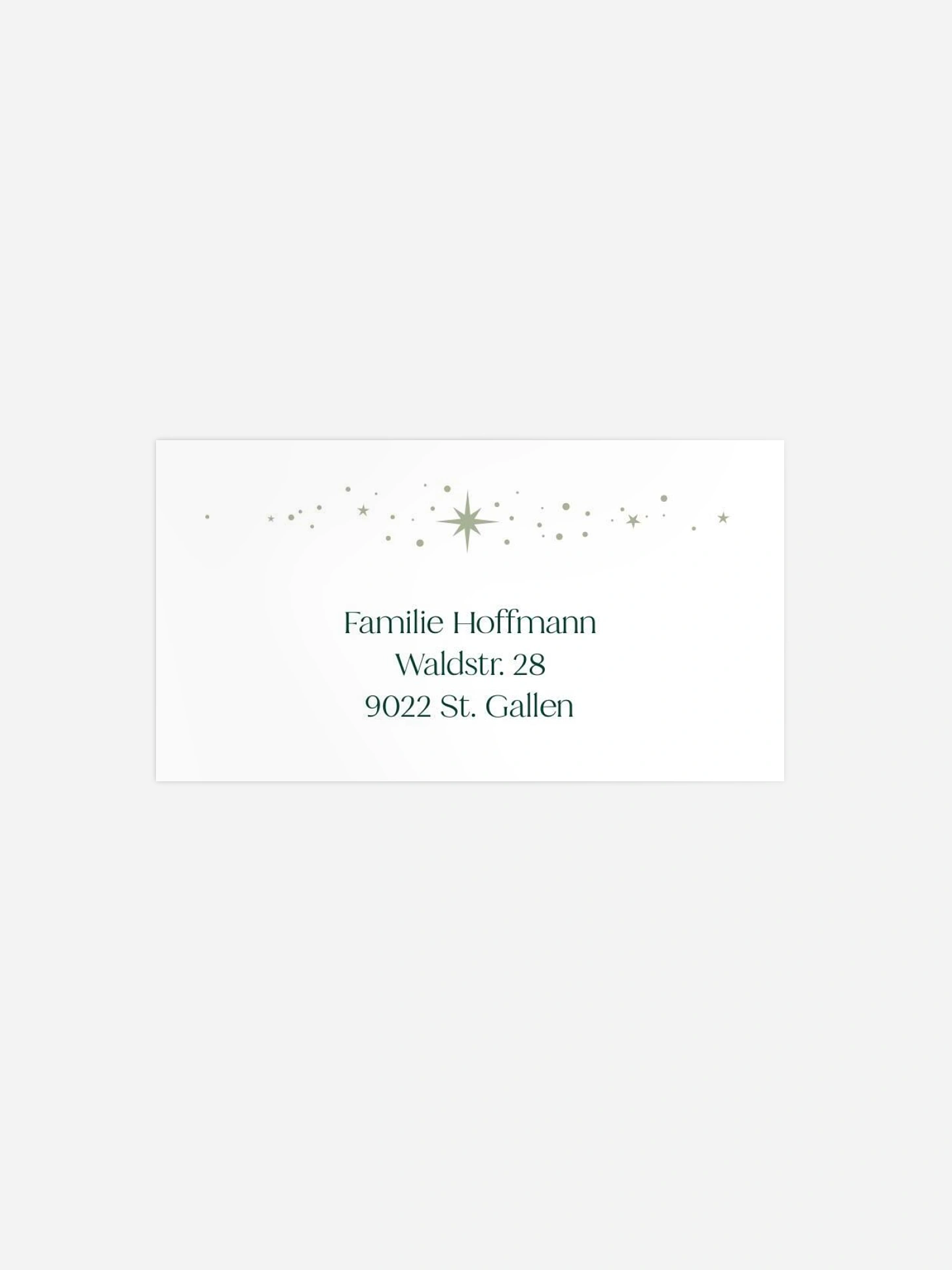 Empfängeraufkleber Weihnachten Winterfunkeln