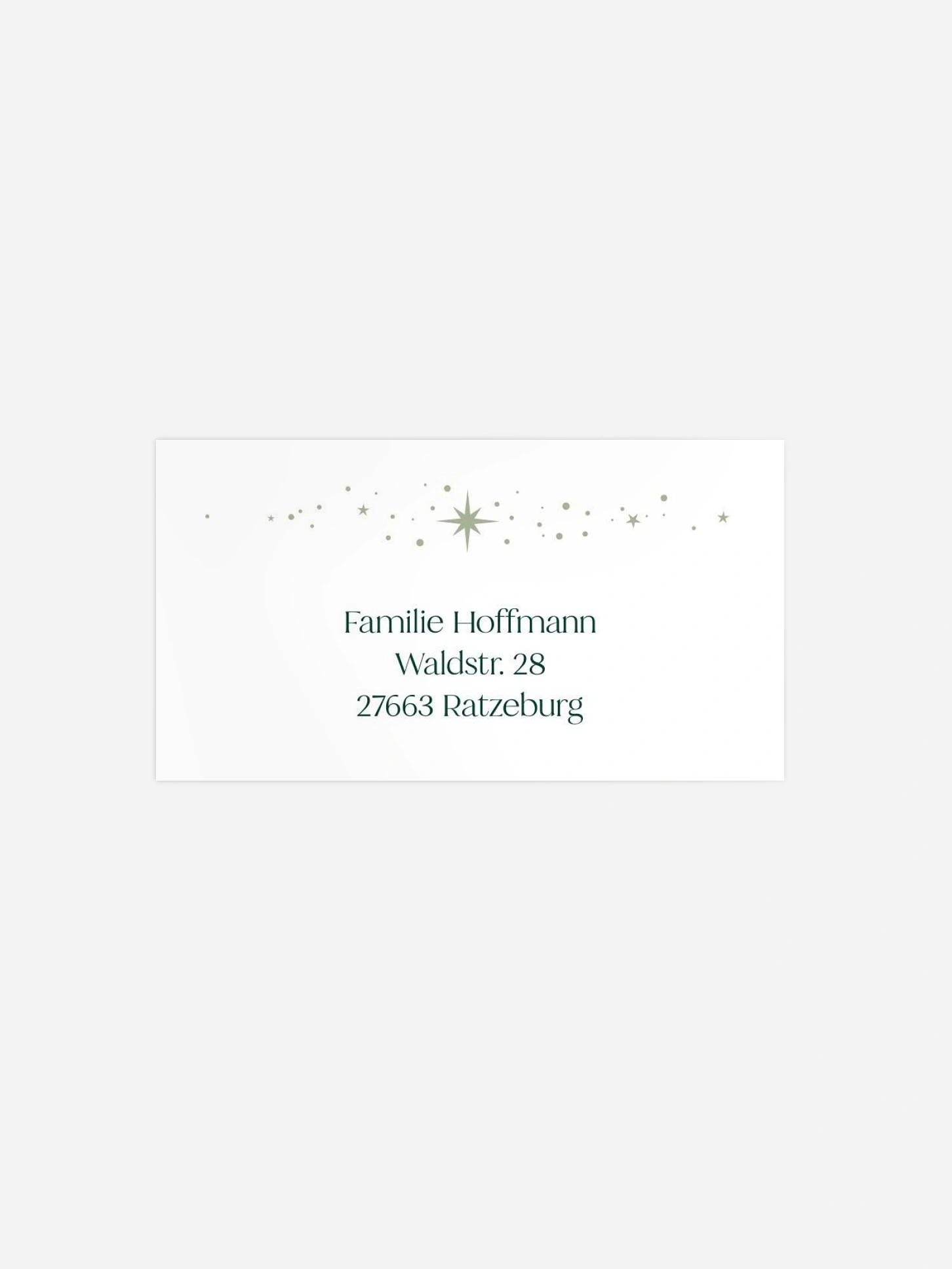 Empfängeraufkleber Weihnachten Winterfunkeln