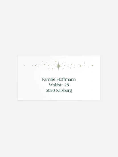 Empfängeraufkleber Weihnachten Winterfunkeln