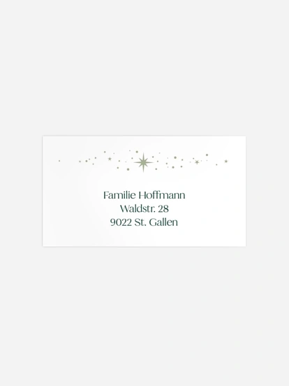Empfängeraufkleber Weihnachten Winterfunkeln