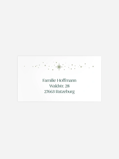 Empfängeraufkleber Weihnachten Winterfunkeln