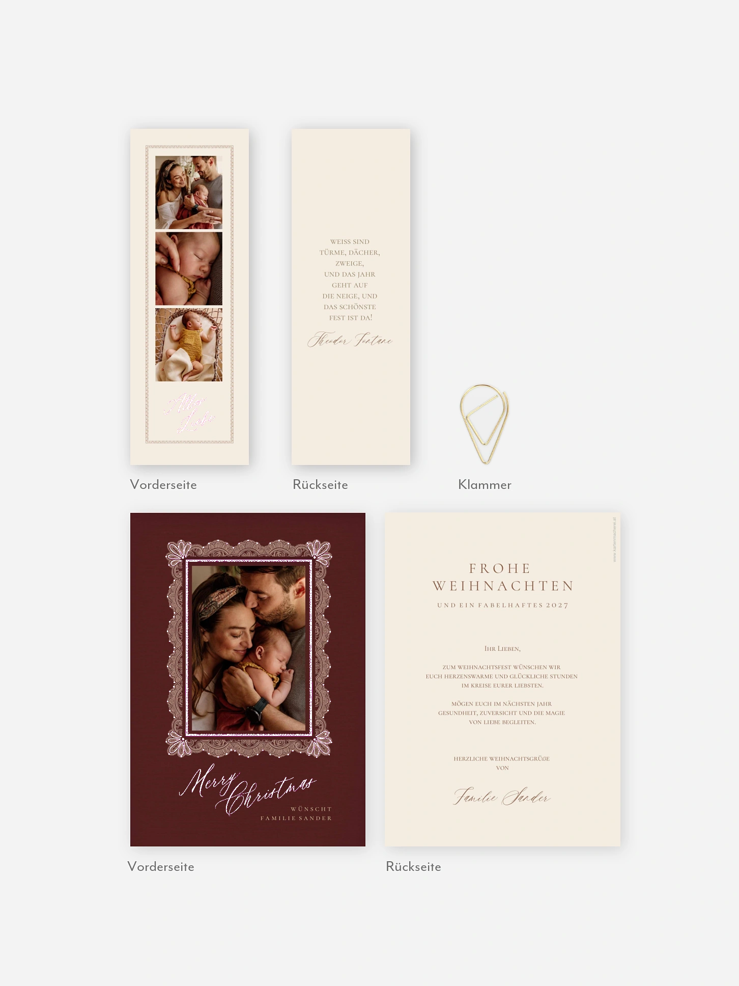 Weihnachtskarte Soft Embrace