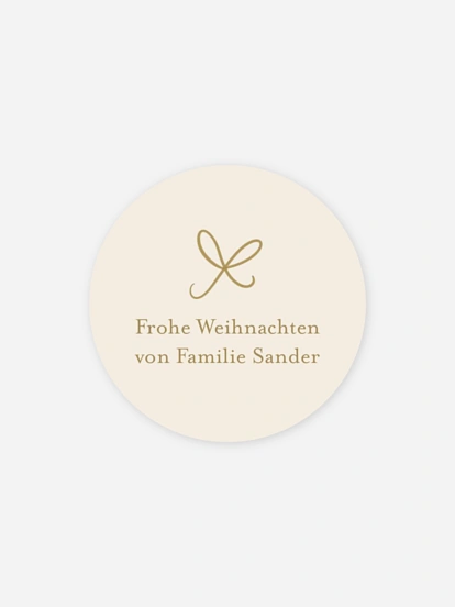 Geschenkaufkleber Weihnachten Zitrusgirlande
