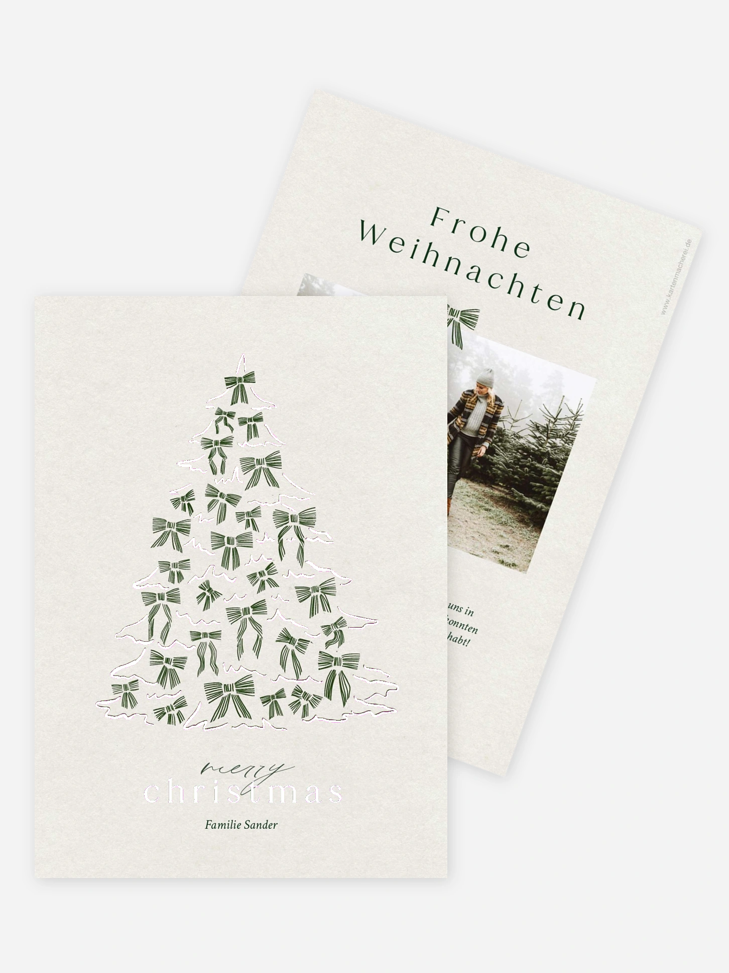 Weihnachtskarte Gebundene Grüße