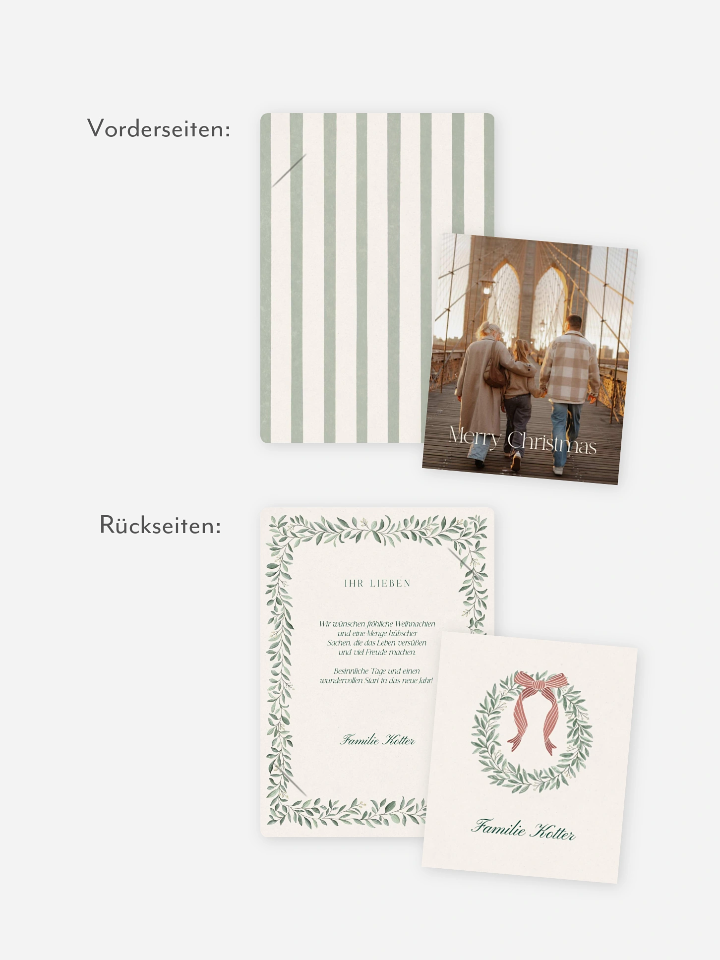 Weihnachtskarte Evergreen Season