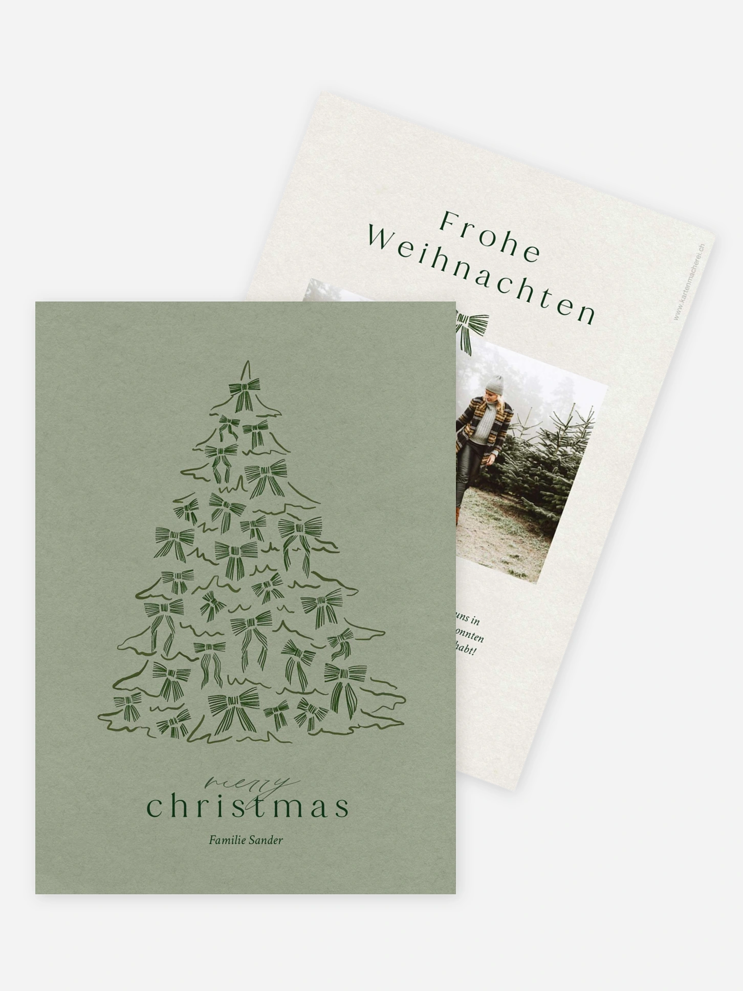 Weihnachtskarte Gebundene Grüße (Lack)