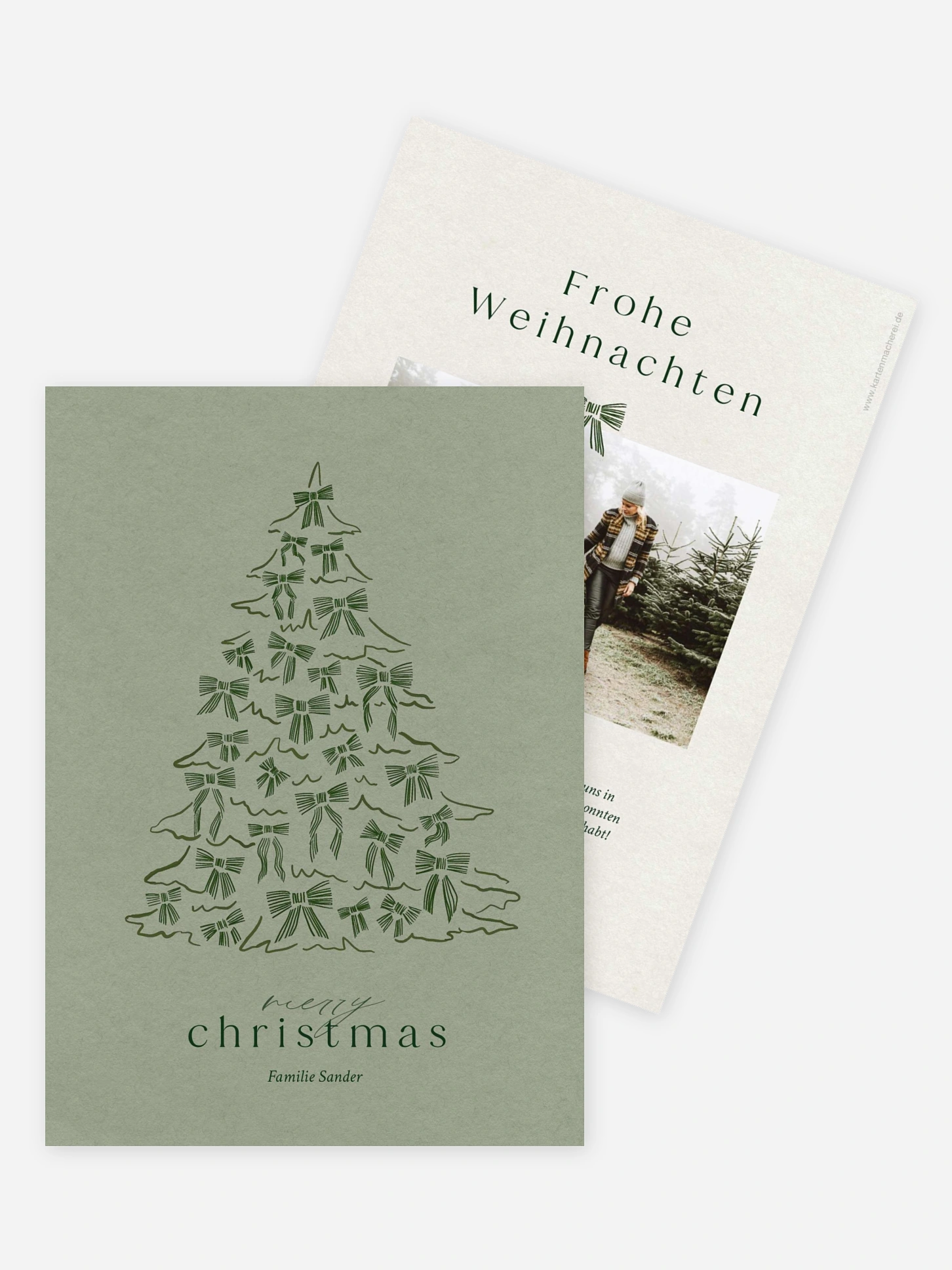 Weihnachtskarte Gebundene Grüße (Lack)