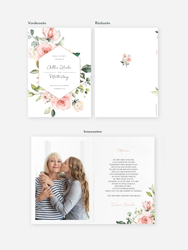 Grußkarte Soft Florals