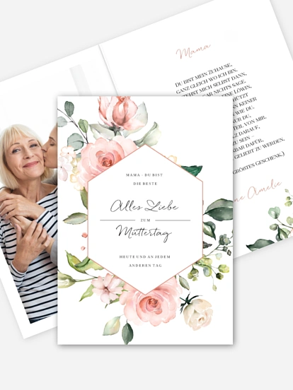 Grußkarte Soft Florals